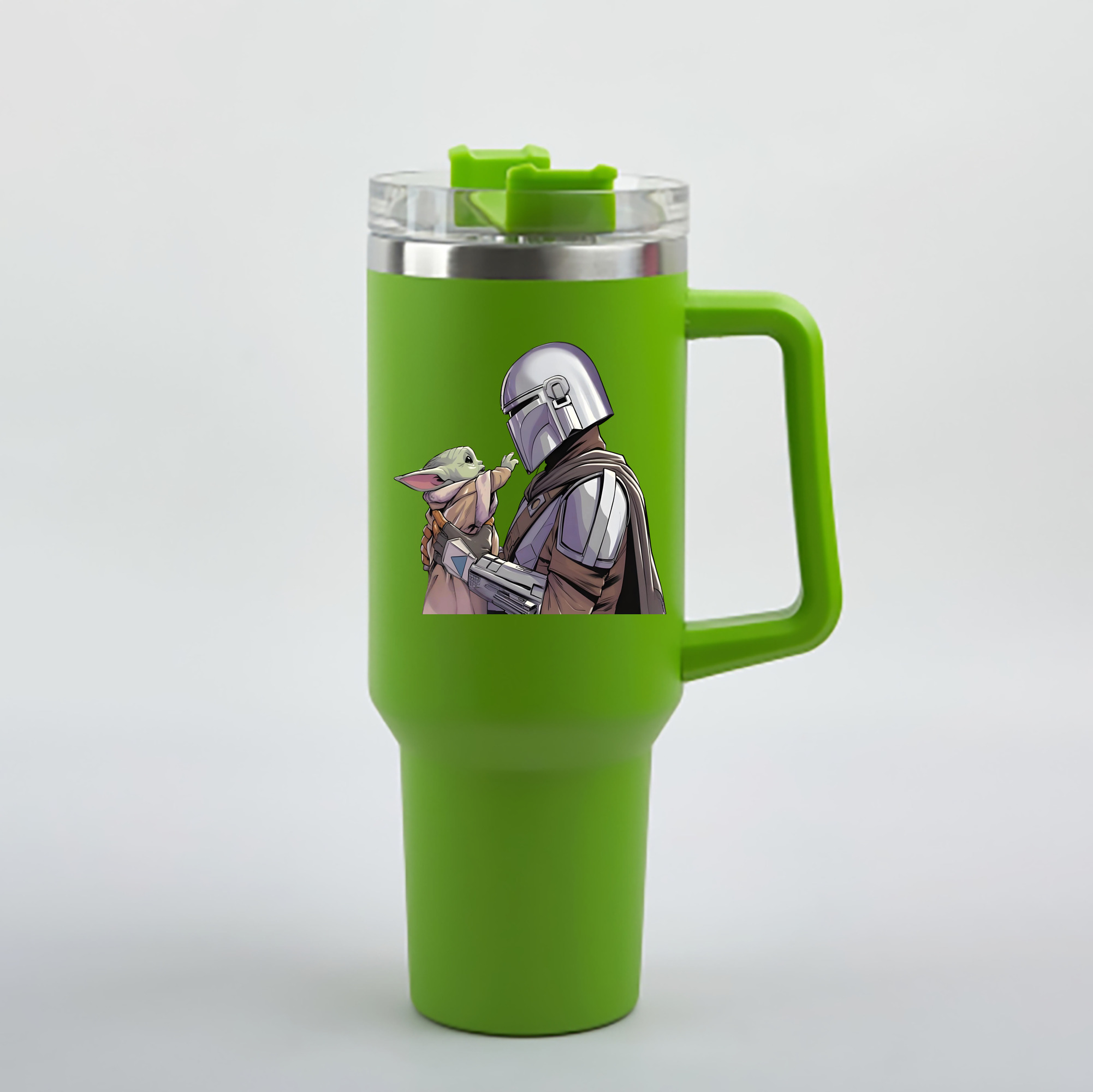 （画像用） スター・ウォーズ Star Wars 1200mL車用タンブラー - クリスタルステッカー（プラスチックストロー付き）